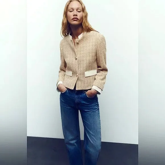 ZARA Textured Blazer - Picture 3 of 4